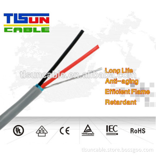 extension cable 2*1.5mm pvc insulated cable with aluminium foil screen